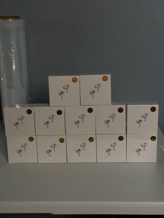 paquete 12 pzs de airpods pro 2 por $1500