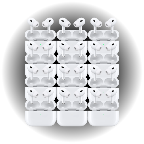 paquete 12 pzs de airpods pro 2 por $1500